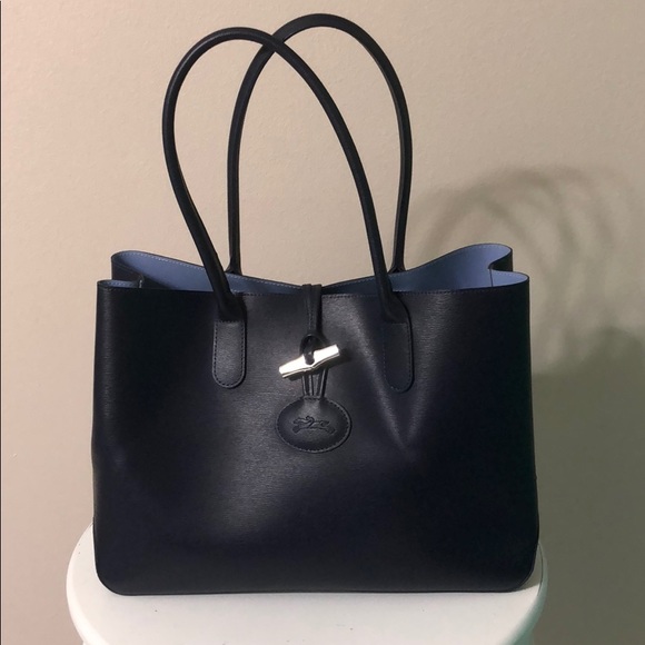 Longchamp Handbags - Longchamp Roseau Leather Shoulder Tote